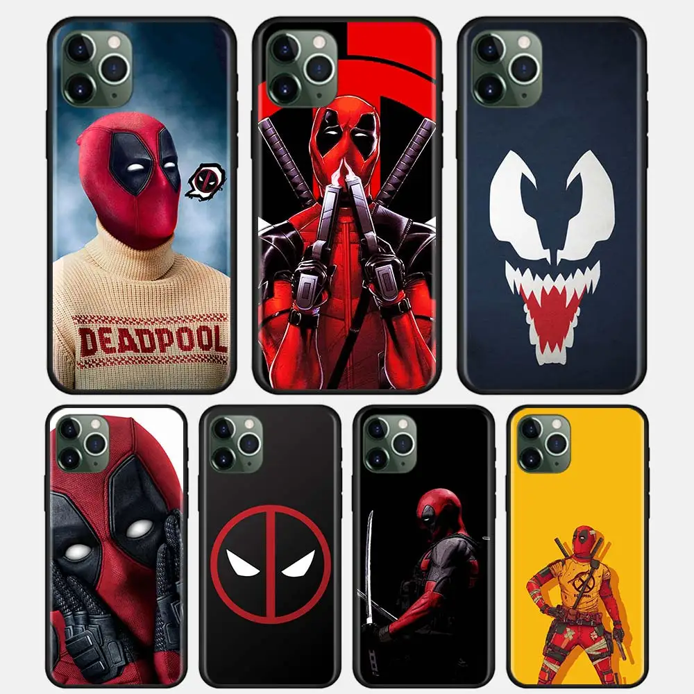 

Super Hero Marvel Deadpool Phone Case For Iphone 11 12 13 14 Pro Max 13 12 Mini SE XR XS Max 6 7 8 Plus SE 2020 Cover Funda Capa