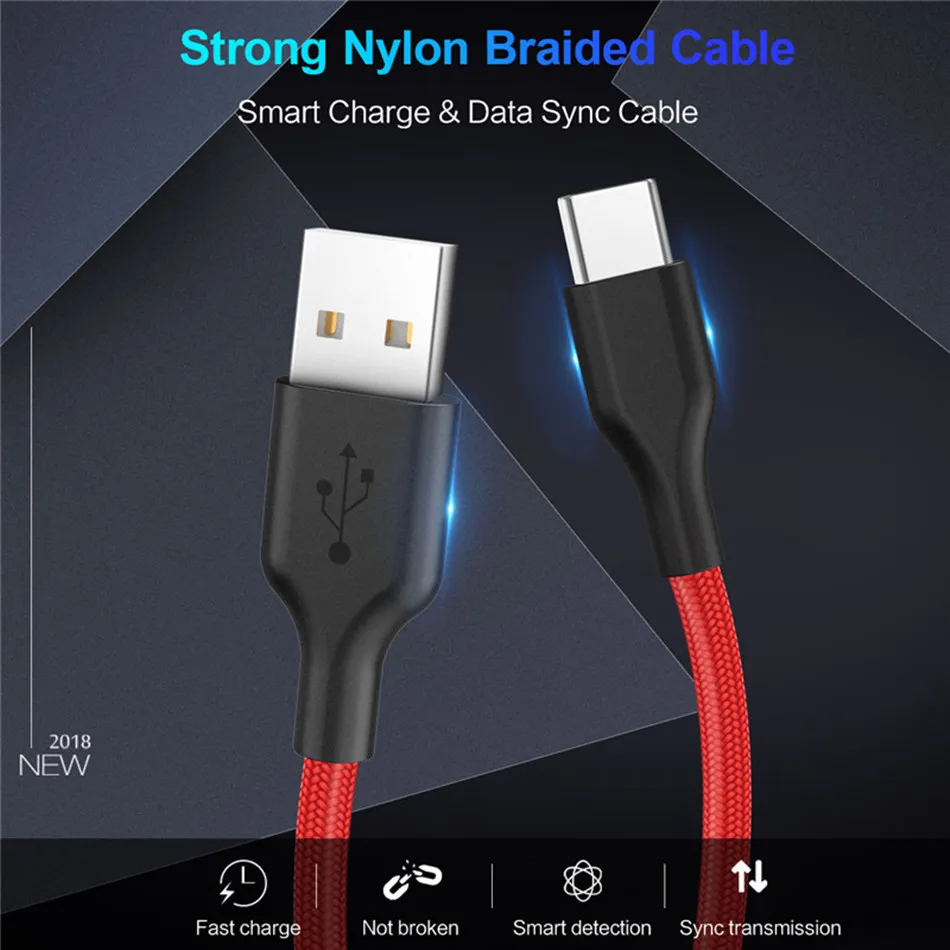 Usb type-C телефонный кабель для samsung S9 Galaxy note9 USB C кабель для мобильного телефона Быстрая зарядка type C кабель huawei usb type-C устройства