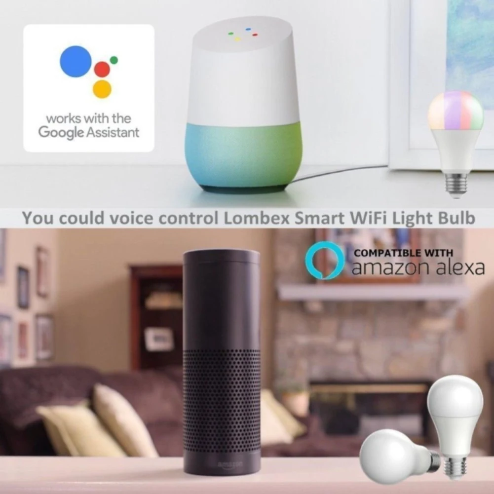 Alexa светодиодный светильник, умный Wi-Fi светильник, Умный домашний автоматизация, совместимый с Amazon ECHO/Google Home/IFTTT Голосовое управление
