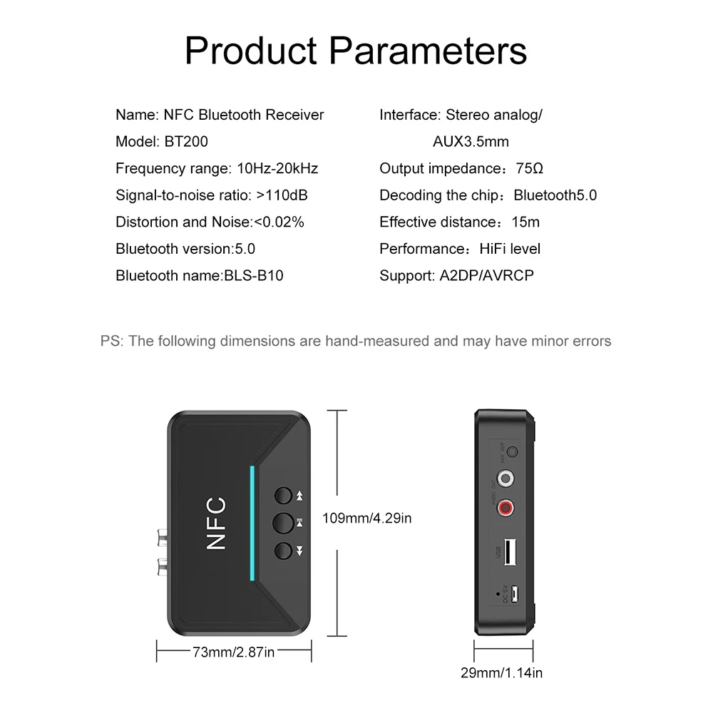 

AptX HD LL Low Latency Bluetooth 5.0 Audio Transmitter Receiver Wireless RCA Adapter SPDIF 3.5mm Aux Jack for TV PC Car