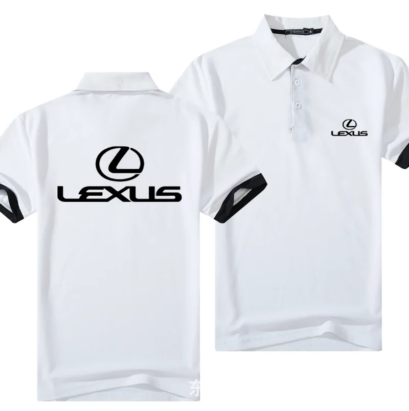 

Brand for LEXUS Polo Shirt Men Cotton Short Sleeve Tee Shirts Mens Casual Summer Breathable Solid Color Polos shirt