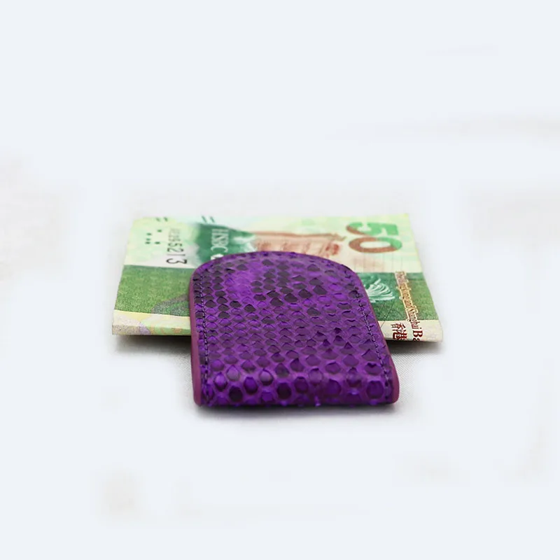 Роскошный высококачественный зажим для денег из натуральной кожи питона|money