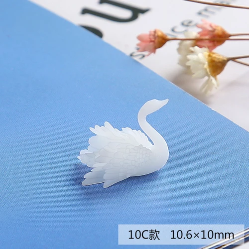 10C 3 шт./лот 3D Лебедь ювелирные изделия УФ смолы DIY ремесло ногтей ручной работы Смола ювелирные изделия прозрачный бумажный наполнитель материал - Цвет: 10C