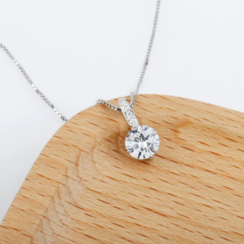 

Luxury Diamond Moissanite Necklace for Women S925 Silver Jewelry Zircon Pendant Necklace Collar Snake Chain Clavicle Choker Gift