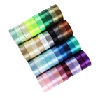 Атласная лента 6-10-15-25 мм, принадлежности для рукоделия сделай сам, черная, белая, бежевая, розовая, красная, синяя, зеленая, фиолетовая, Рождественская декоративная лента