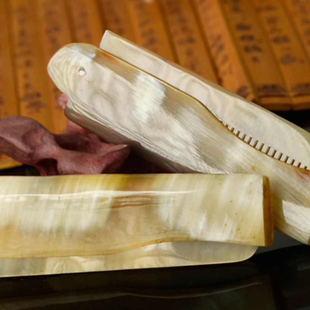 

2Pcs Ox Horn Comb Foldable Hair Comb Portable Pocket Comb Health Comb Styling Comb Hair Accessories