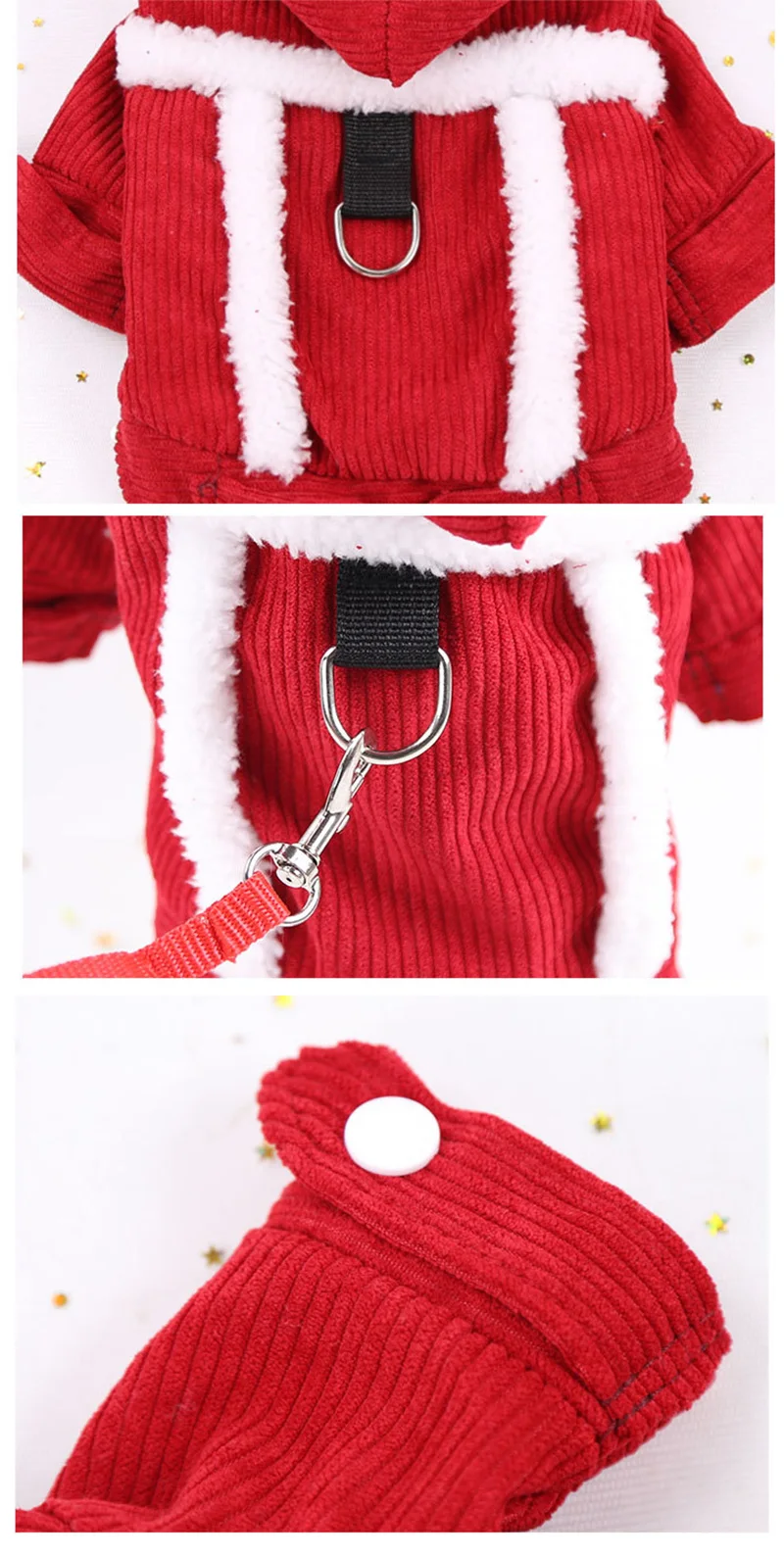 Dog Clothes Winter Clothing for Small Medium Dogs Pet Clothes Winter Warm Thicken Hoodie Jumpsuit Dog Clothes Winter Large Coat