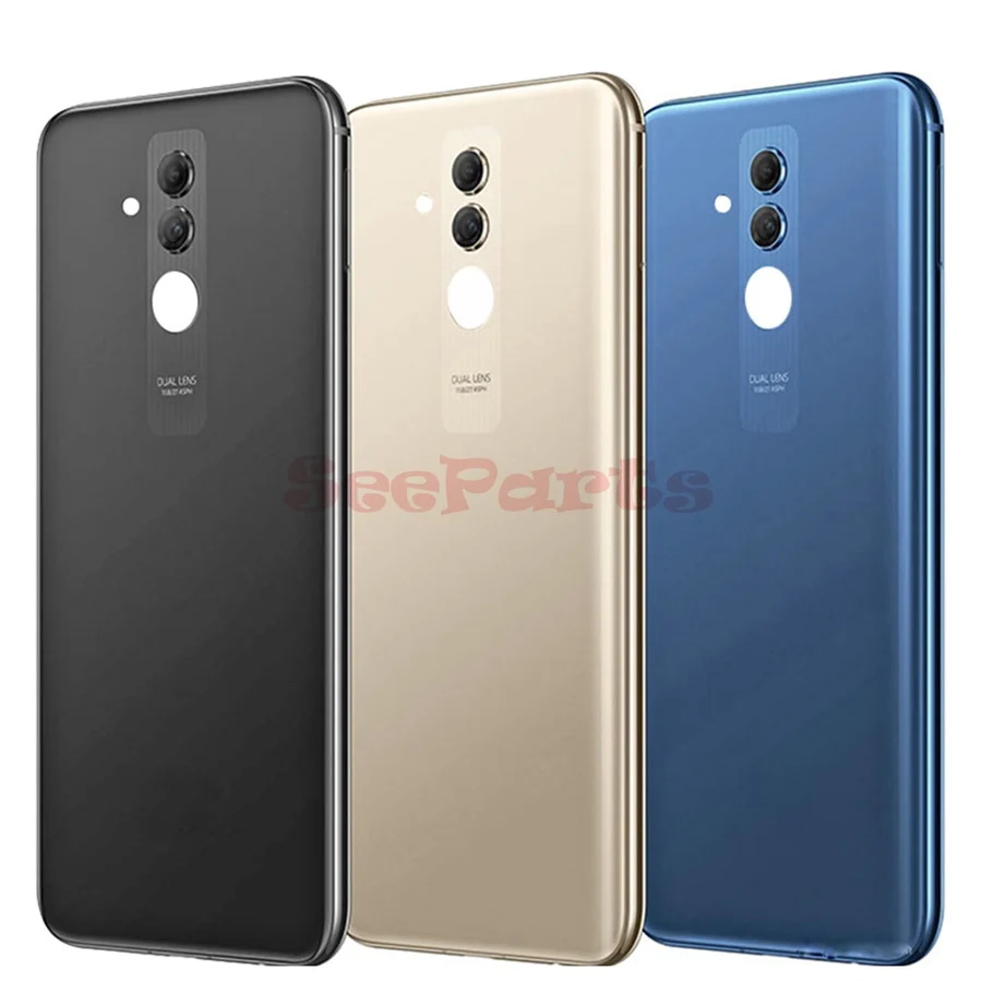 Крышка батарейного отсека для Huawei Mate 20 Lite задняя крышка корпуса со стеклянным