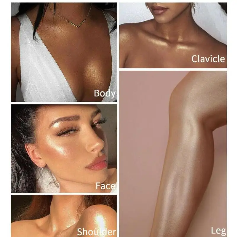 Блеск для тела жидкий мерцающий осветитель хайлайтер Осветляющий тональный крем