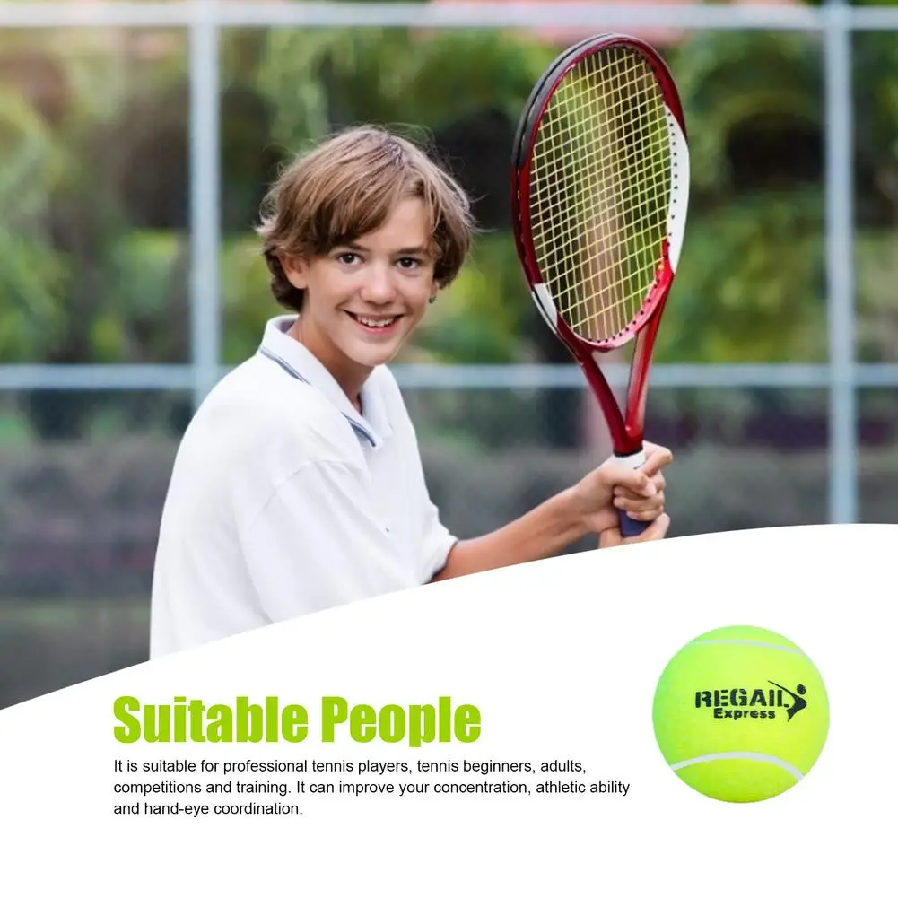 

12PCS/Set Tennis Balls Sport Play Practice Cricket Reinforced Rubber Tennis Ball Shock High Elasticity Training Ball