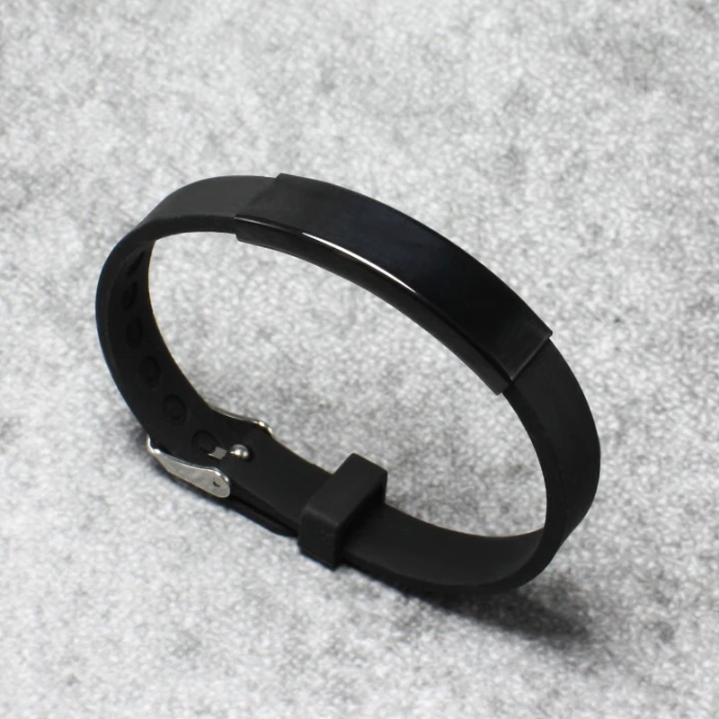 Power Energy браслеты модные черные силиконовые панк ювелирные изделия мужской