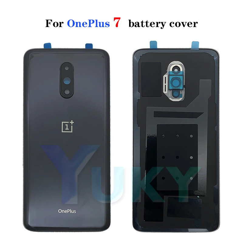 Оригинальное стекло для OnePlus 7 7T задняя крышка батарейного отсека Oneplus Крышка 1 +