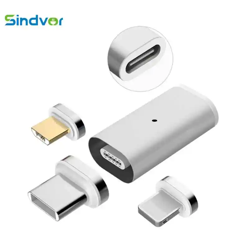 Магнитный адаптер USB Type C к Type-C конвертер для Huawei p30 pro Xiaomi Samsung S10 Oneplus 7 телефонный
