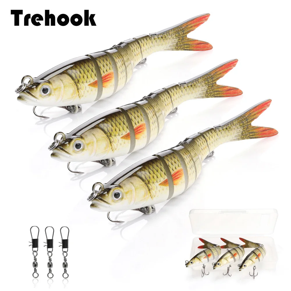 Тройник 3 шт Тонущая твердая искусственная приманка для рыбы окуня рыбалки щука