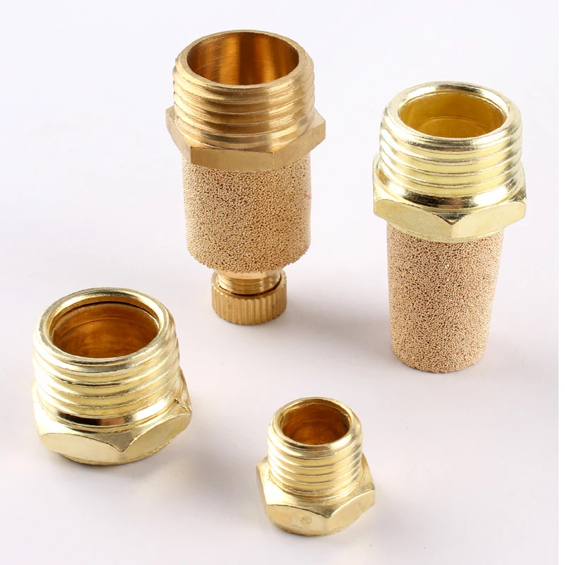 Пневматический латунный для глушителя выхлопного звука BSL M5 1/8 &quot1/4&quot 3/8 &quot1/2&quot