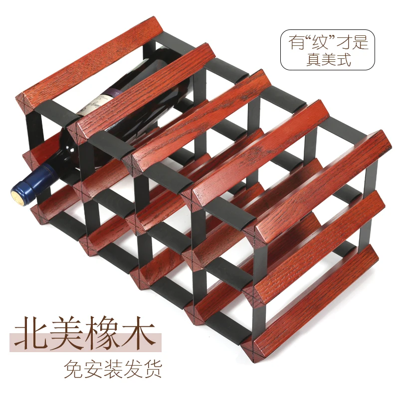 Полка для вина из дуба декоративная бутылка дома ресторана креативная витрина