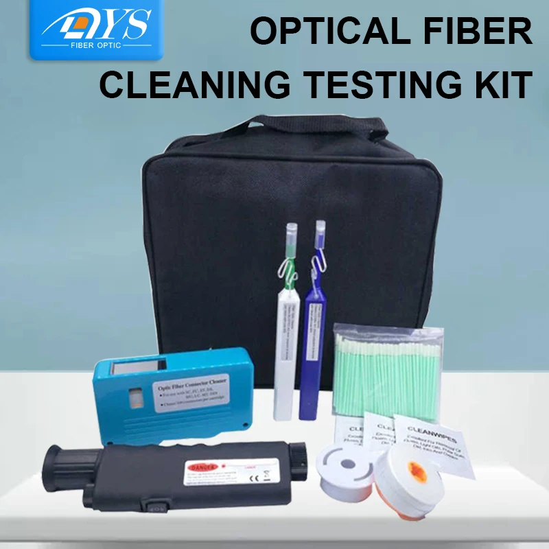 

Fiber Optic Cleaning Kit With inspection Video microscope Probe,1.25/2.5 mm Cleaner Pen, Cleaning box Cartridge