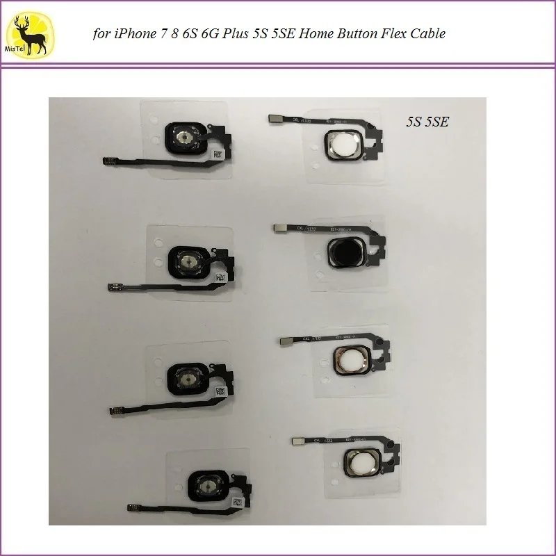 10 шт./лот Новинка кнопка Home Клавиатура Кнопка Flex для i Phone 7 8 6 6s Plus 5s 5se Гибкая в