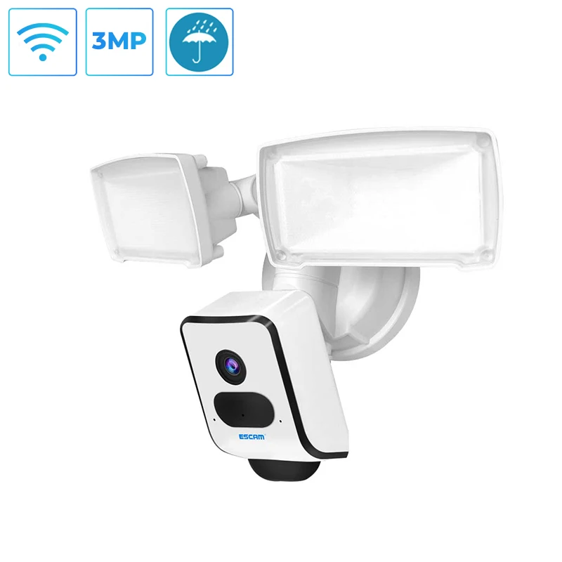 

ESCAM QF612 WIFI IP Camera H.265 HD 3MP Motion Detection Connection Voice Smart Dual-Light Source Night Vsion Courtyard Garage