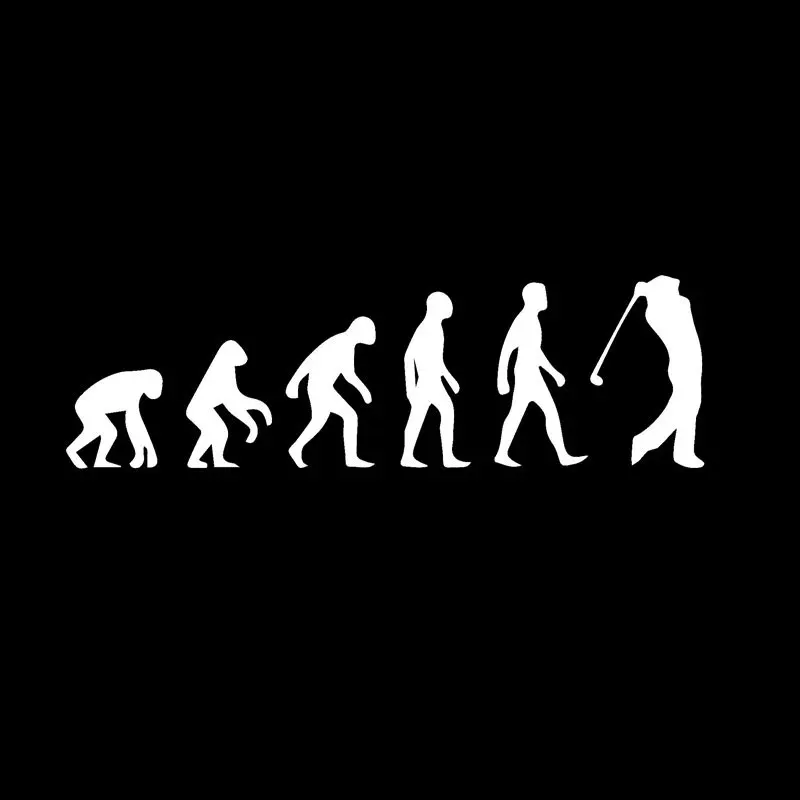 

Car Sticker Vinyl Evolution of Sport To Play Golf Car Window Accessories Cover Scratches Reflective PVC 18cm X 6cm