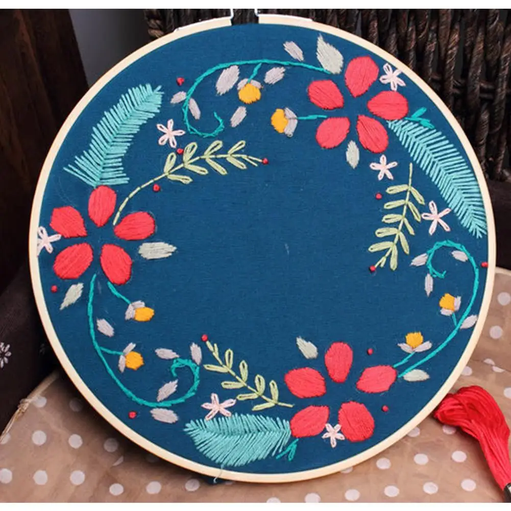 Цветок лист ручной работы сделай сам Ткань Европейская Вышивка Цветы Растения