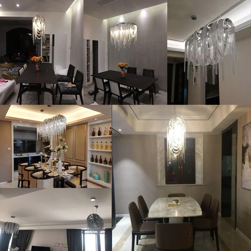 

Modern luxury chandelier lighting dining room kitchen fixture dinner party ceiling lamp bedroom tassel lamp wedding chandelier