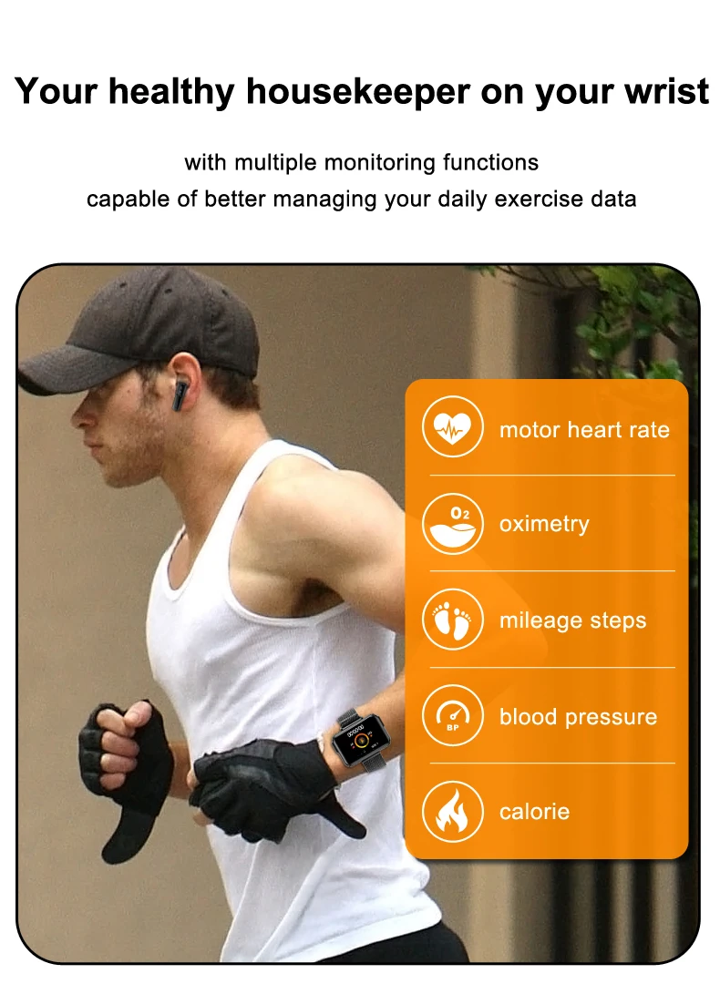 

T91 TWS Smart watch headset 2-in-1 Bluetooth headset Music smart bracelet Heart Rate Blood Pressure Measurement Healthy Monitor