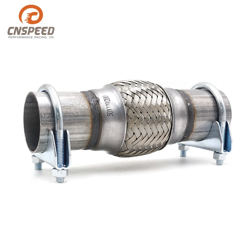 Car Modified Stainless Steel Exhaust Pipe Parts 50*100*200 Double Layer Weaving Corrugated Tube