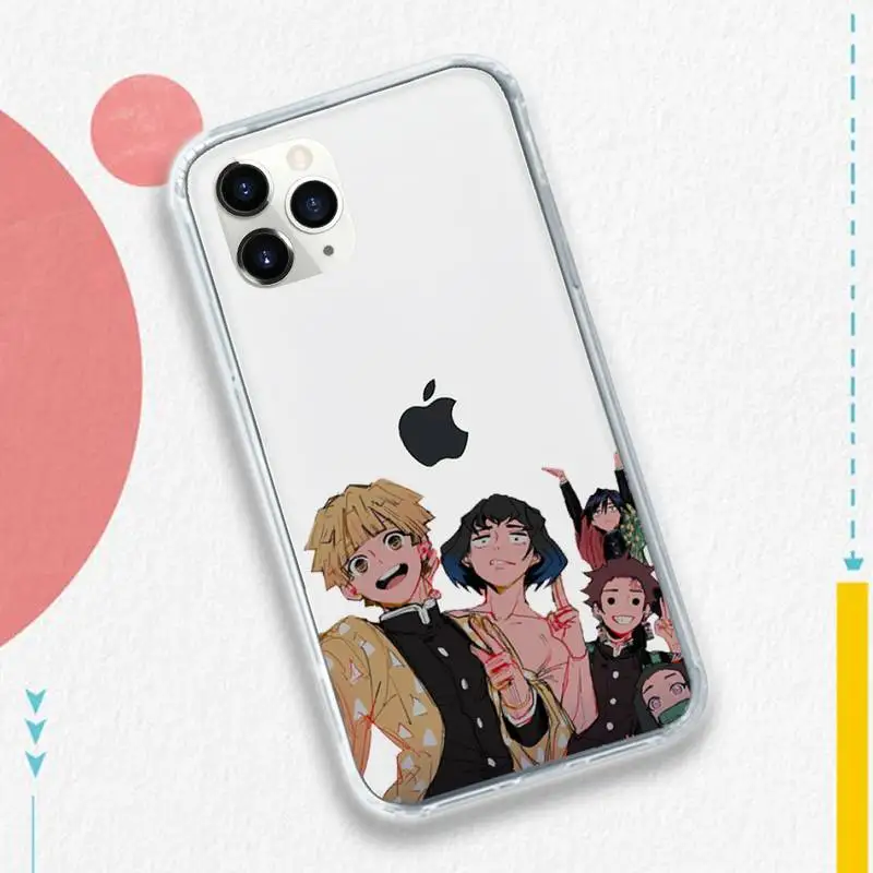 

Kamado Nezuko Kimetsu no Yaiba Demon Slayer Phone Case Transparent soft For iphone se 6 6s 7 8 11 12 plus mini x xs xr pro max