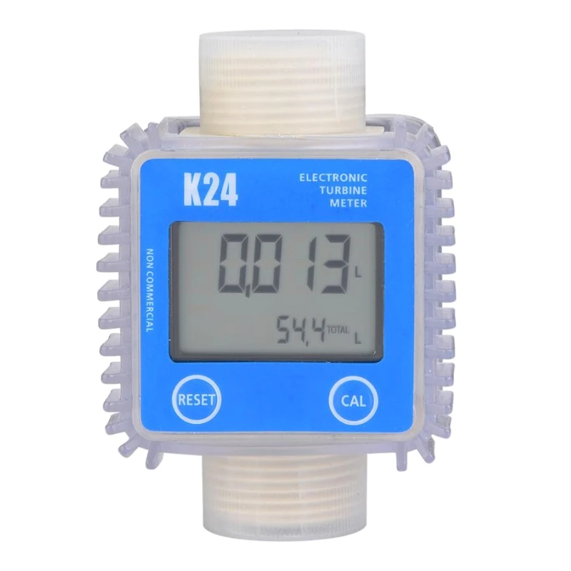 

K24 Digital LCD Turbine Fuel Flow Tester Flow Meter for Chemicals Water Sea Liquid Flow Meter Measuring Tools