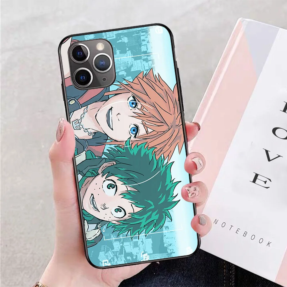

For iPhone Kingdom hearts my hero academia Soft TPU Border Apple iPhone Case