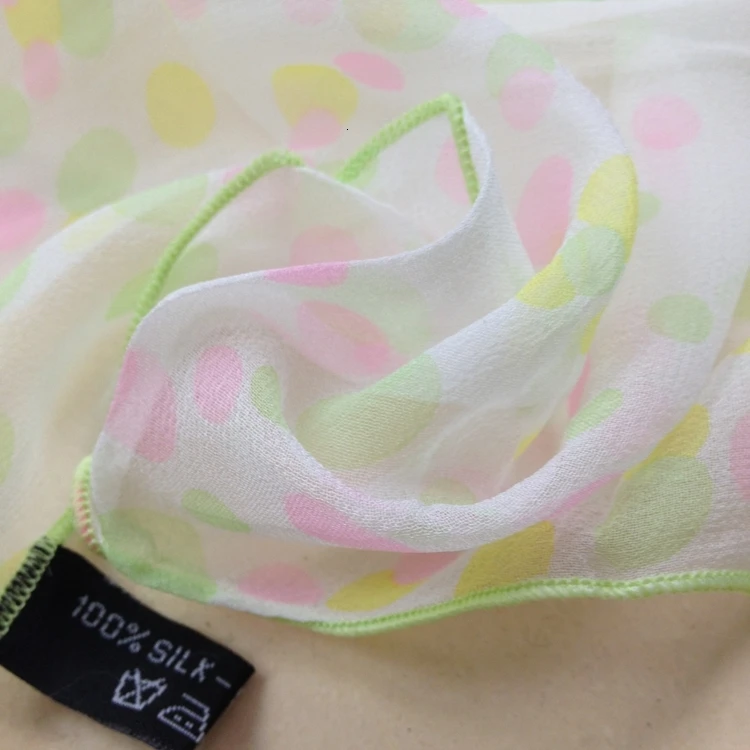 Размер: 43*160 _ качественный шарф из натурального шелка тутового шелкопряда с одним