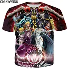 Модная крутая футболка для мужчин и женщин, Классическая футболка с 3D принтом аниме Overlord, Повседневная футболка в стиле Харадзюку, уличная одежда, топы
