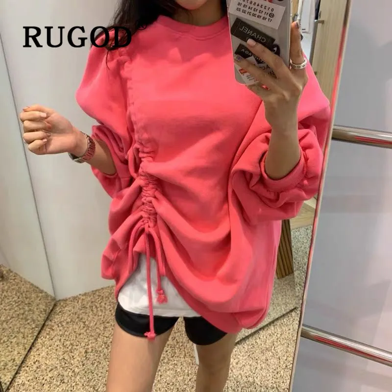 Женский свитер на завязках повседневный Однотонный пуловер с О-образным вырезом