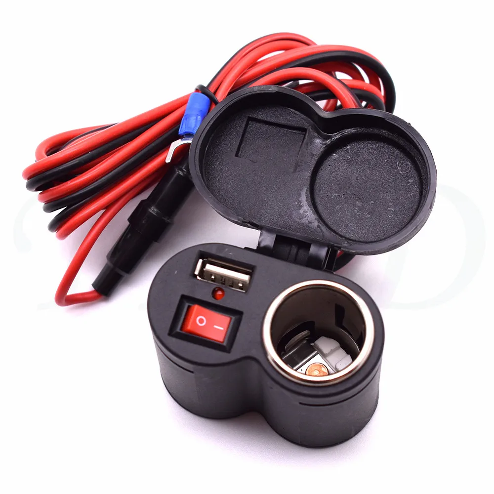 Аксессуары для мотоциклов зарядное устройство USB plus прикуриватель