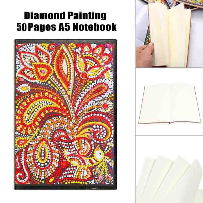 ARMYQZ алмаз особенной формы альбом для рисования A5 Цветочная мозаика вышивка