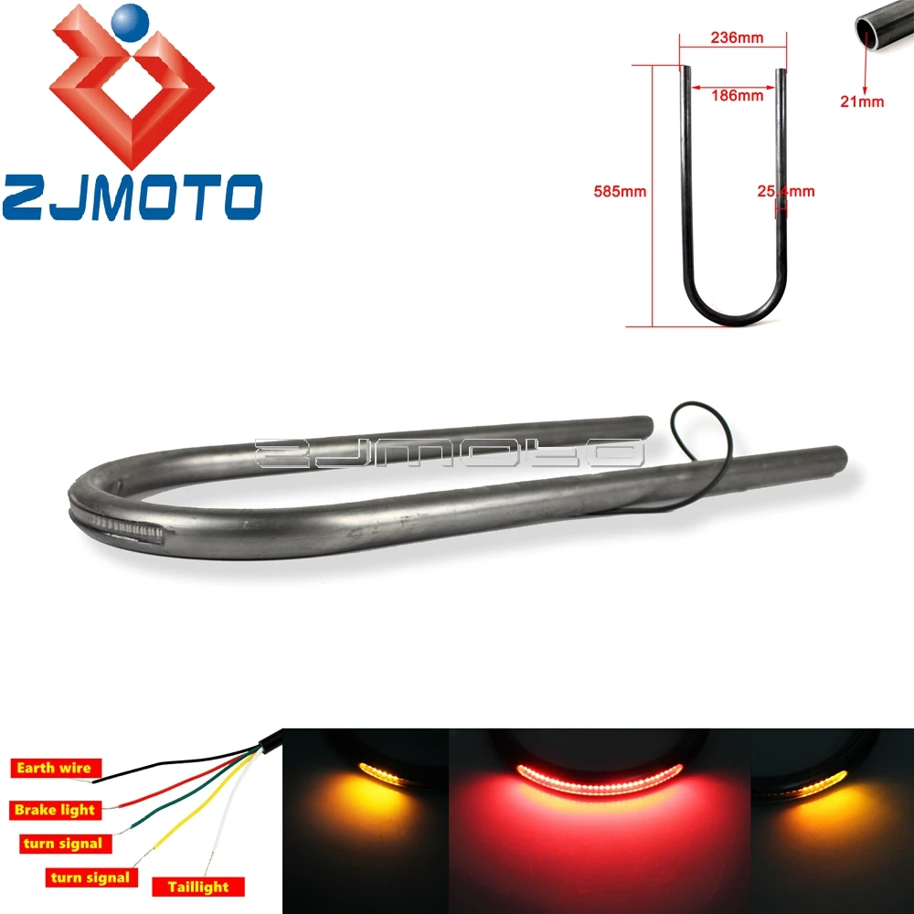 

Универсальная мотоциклетная длинная рама-кольцо на заднее сиденье шириной 236 мм для Honda Suzuki Yamaha CB750 CB900 GS XJ XS Cafe Racer на заказ
