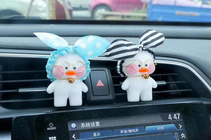 8 см Kawaii LaLafanfan кафе утка игрушка мультфильм милый утка автомобиль Декор животных Куклы Игрушки для девочек подарок на день рождения для детей