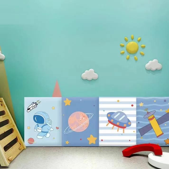 3D Наклейки для стен головной доски кровати детской комнаты декоративные мягкие накладки противоударные головные доски мальчика спальни декор стены на самоклеющейся основе Кабесеро.