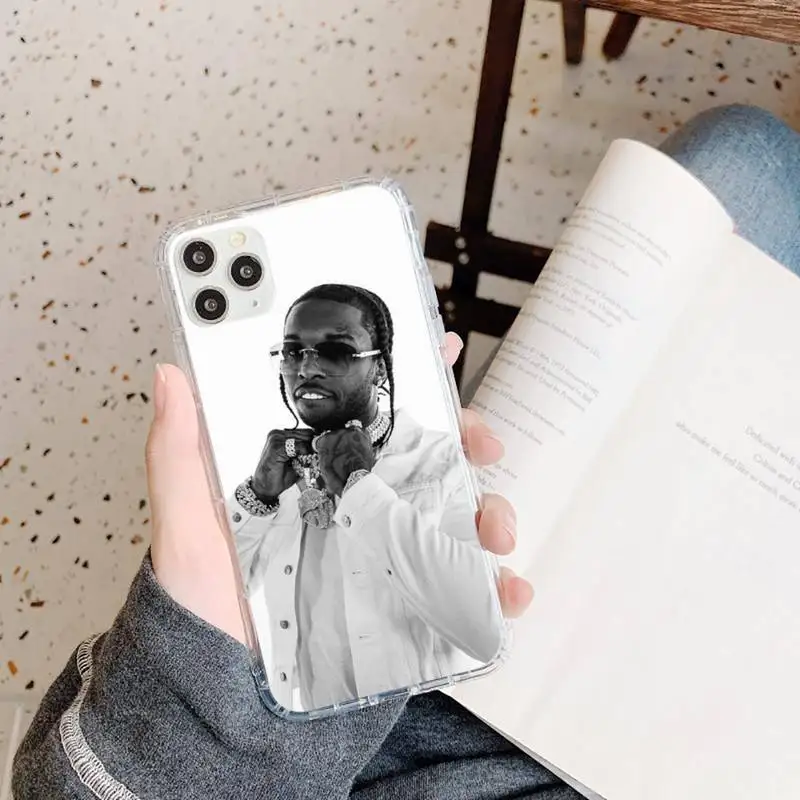 

Rapper Pop Smoke singer Phone Case Transparent soft For iphone 5 5s 5c se 6 6s 7 8 11 12 plus mini x xs xr pro max