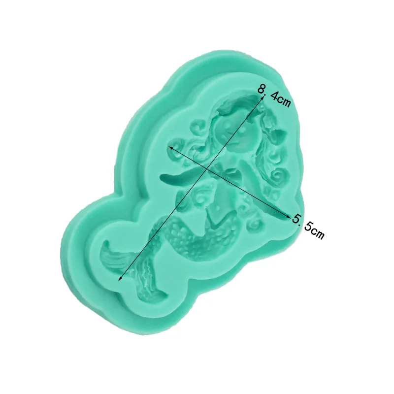 Морская серия Русалка помадка торт силиконовые формы мультфильм Милая Рыба