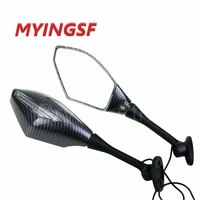 carbon fiber look motorcycle integrated led turn signals rear view mirrors for honda cbr 600 rr 2003 2014 cbr1000rr 2004 2007