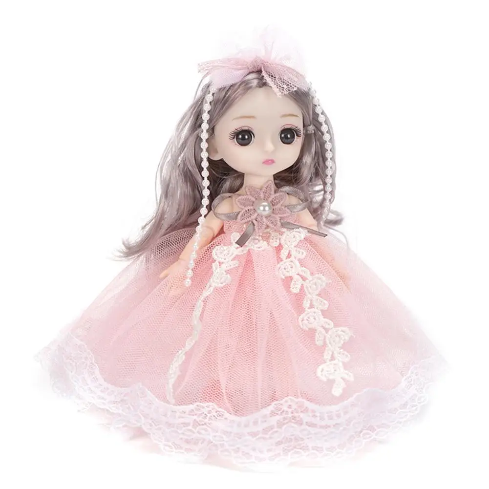 

18cm Bjd Joint Doll Cute Style Clothes Simulation Princess Dress Up Toy For Kids Gifts