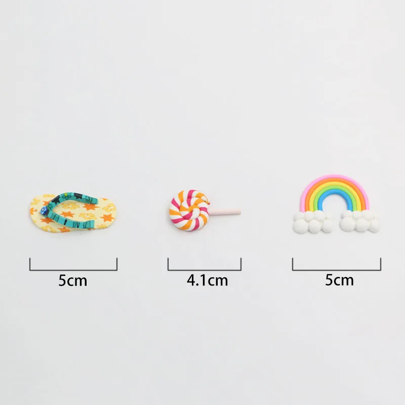 Полимерная глина заколки для девочек мультфильм леденец Радуга Конфеты Diy волос