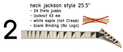 

customer order guitar neck 24fret 25.5inch 43mm nut