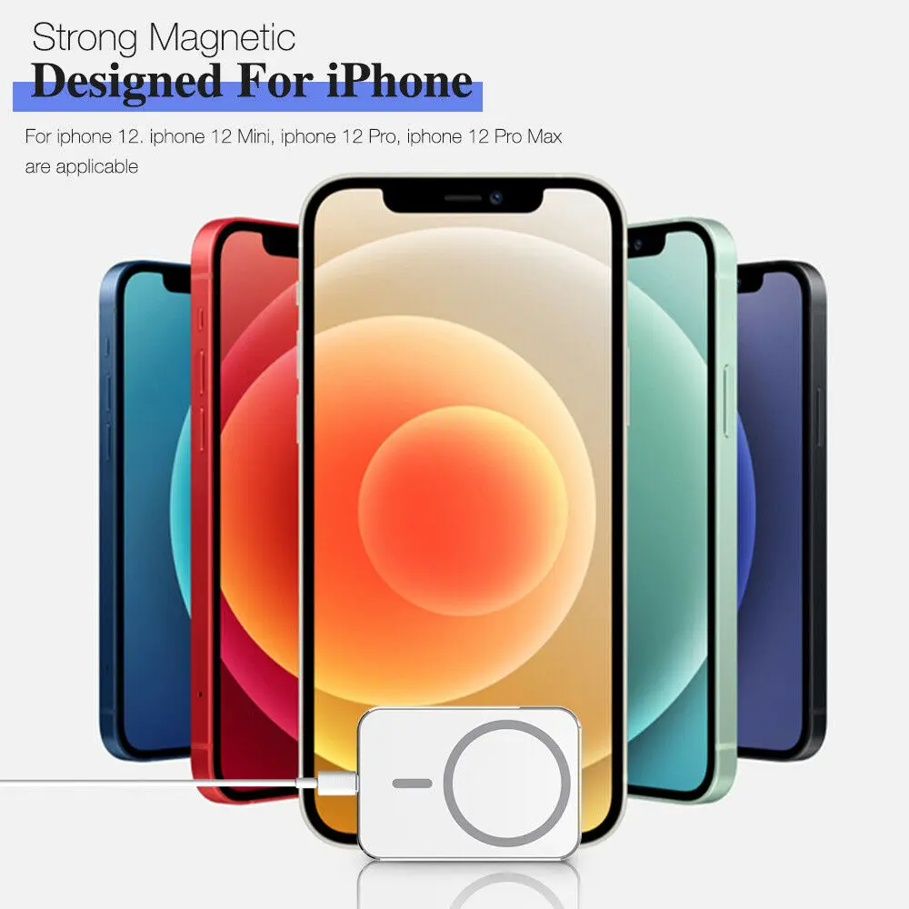

Wireless Car Charger 15W Magnetic Phone Holder Compatible with iPhone 12 Pro Max Silver