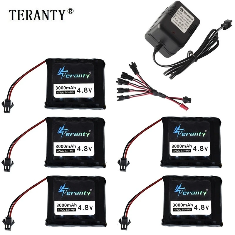 Обновление 4 8 v 3000 мА/ч никель металл гидридного Батарея и Зарядное устройство для