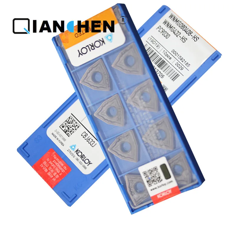 Вставки для резца внутренней обточки 10 шт./лот Корея Korloy WNMG080404-HS PC9030 WNMG080408-GR NC3020