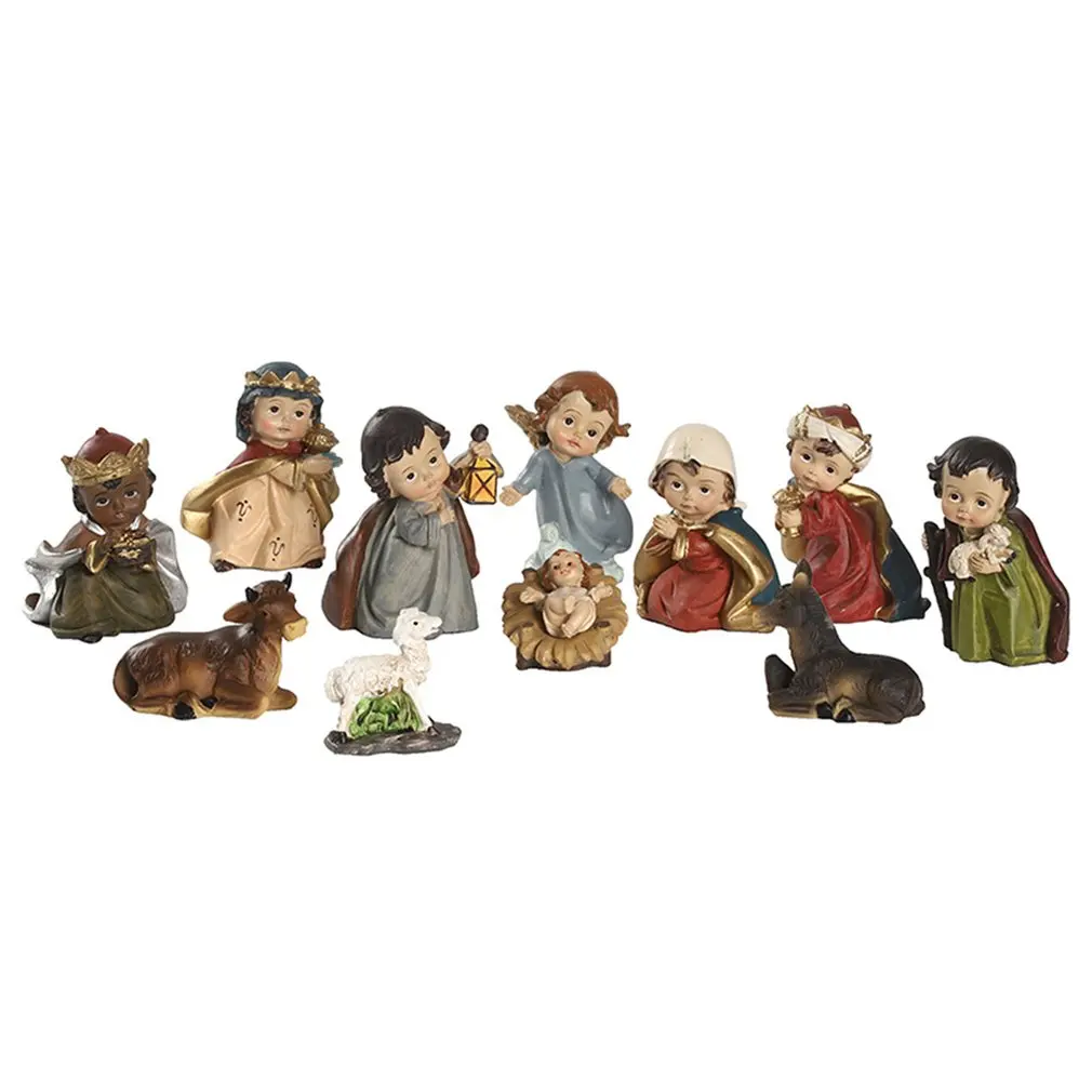 

Фигурка из смолы для религиозного Рождества, кукла-Кормушка для сборной, с Иисусом для детей, подарок на Рождество, для церкви, для друзей, фи...