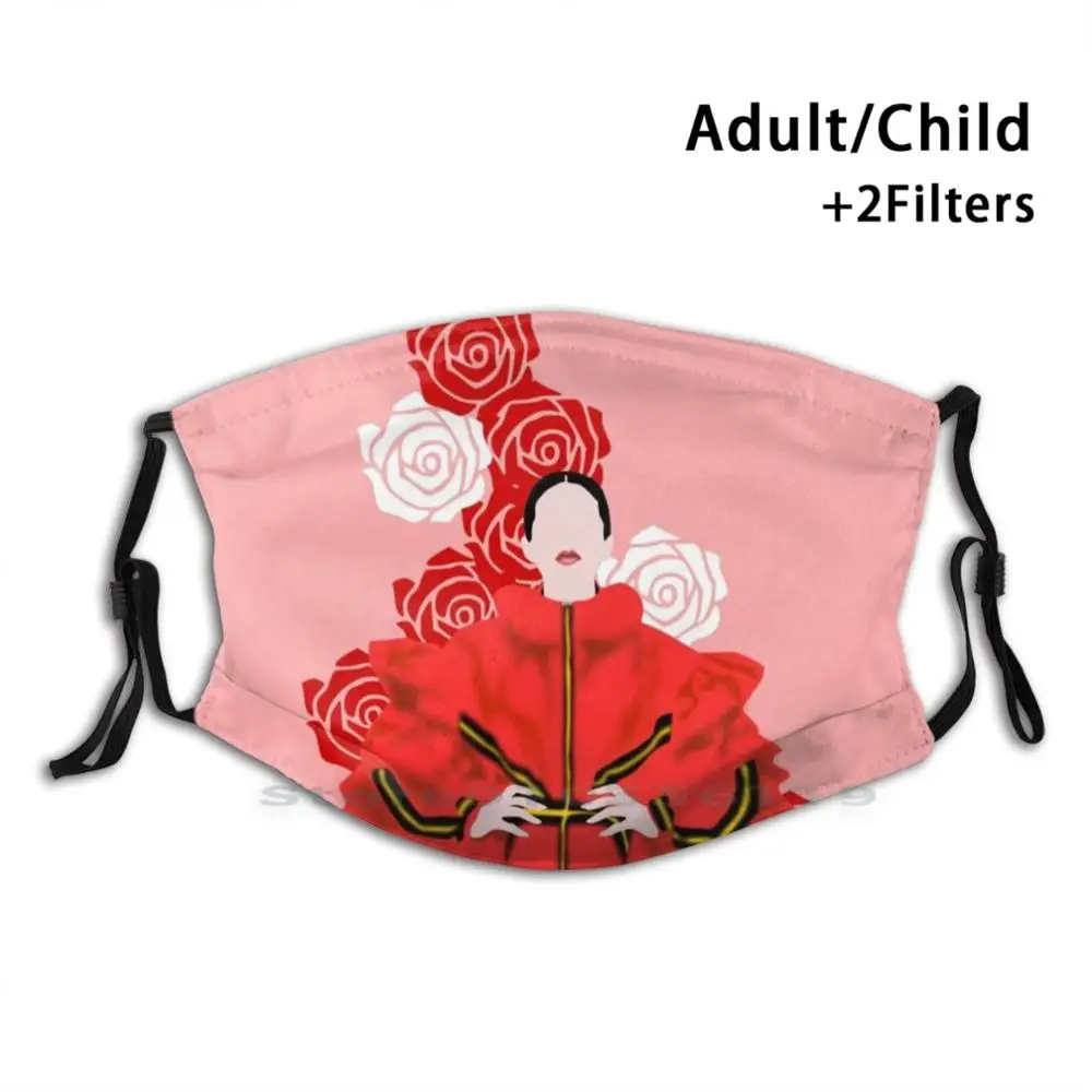 

Rosalia дизайн Пылезащитный фильтр смываемая маска для лица дети Rosalia Rosa розовая поп музыка Malamente Tra Tratra Apale бледно Испания España